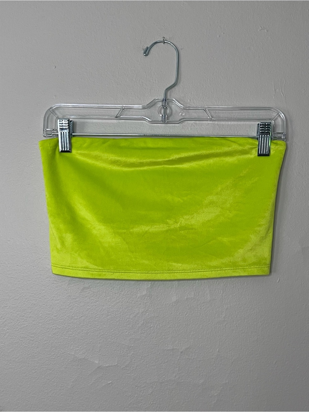 NWTS aerie Neon Lime Velvet Tube Top